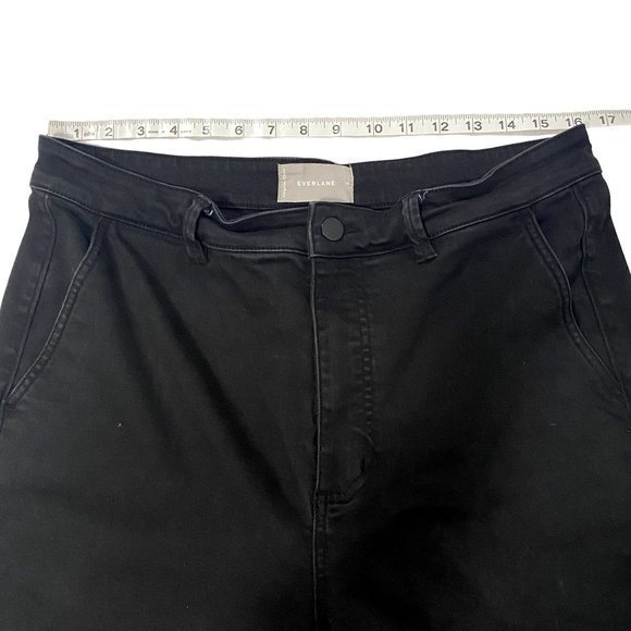 Everlane Cropped Slim Leg Regular High Rise Black Jeans Size 14 - Picture 8 of 8